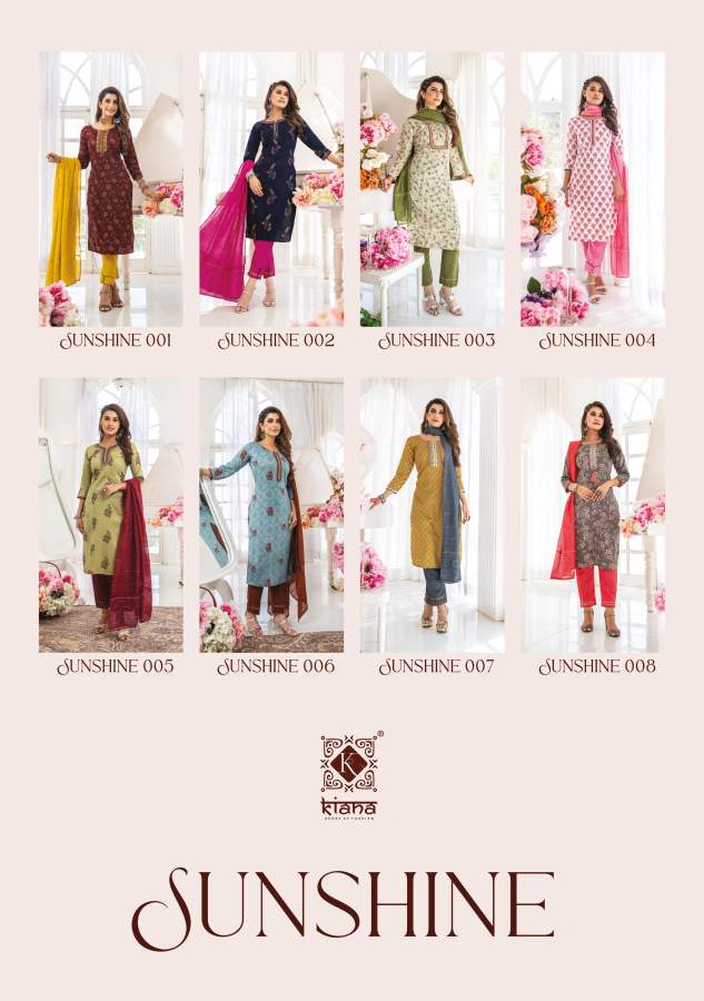 Kiana Sunshine New Designer Ethnic Wear Cotton Ready Made Collection